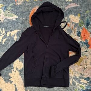 Brandy Melville Navy Zip-Up Hoodie Jacket